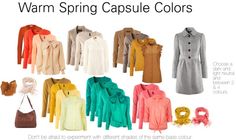 warm spring color palette | Warm Spring Capsule Colors" by katestevens liked on ... | My ... House Of Color Spring Outfits, Polyvore Spring