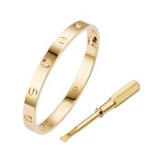 Screw Cuff Bangle Love Bracelet With Screwdriver Gold. Unisex. Brand New. Stainless Steel. *Stainless Steel Is A Long Lasting, Water Resistant, Tarnish-Free And Hypoallergenic Metal* Available In Gold, Rose Gold And Silver. Sizes: 16cm, 17cm, 18cm, 19cm, 20cm And 21cm Available For Reference: - Small 16cm-17cm - Medium 18cm-19cm - Large 20cm - Xlarge 21cm If You Need Help Finding Your Size: - Take A Tape Measurer Around The Wrist In Which You Plan To Wear Your Bracelet. If You Prefer A Loose Fit Screw Bracelet, Rose Gold And Silver, Bracelets Design, Bracelet Love, The Bangles, Love Bracelet, Diamond Bangle, Fine Jewelry Designers, Cartier Love Bracelet