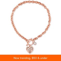 in stock Guess Logo, Jewelry Accessories Ideas, Charm Pendant Necklace, Necklace Online, Mens Gift Sets, Rose Gold Necklace, Fashion Jewelry Necklaces, Baby Clothes Shops, Necklace Designs