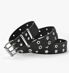 Material: PU leather, Alloy; Size: 110cm; Star Eyes, Dream Aesthetic, Style Star, Rock Punk, Studded Belt, Estilo Punk, Punk Style, Star Pattern, Corsets