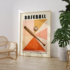 Baseball Mid Century Print Bauhaus Sport Wall Art PRINTED on Luxury Paper.  Featuring a striking baseball and bat against an abstract geometric background, this print blends athleticism with avant-garde design. Ideal for baseball lovers and art enthusiasts alike, this high-quality reproduction makes a unique gift or a bold statement piece for any space. ✅ 𝗛𝗜𝗚𝗛 𝗤𝗨𝗔𝗟𝗜𝗧𝗬 𝗙𝗜𝗡𝗘 𝗔𝗥𝗧 𝗣𝗔𝗣𝗘𝗥 * 𝐀𝐫𝐜𝐡𝐢𝐯𝐚𝐥 𝐌𝐮𝐬𝐞𝐮𝐦-𝐐𝐮𝐚𝐥𝐢𝐭𝐲 𝐏𝐚𝐩𝐞𝐫: Our posters are printed on off-w Sports Wall Art, Sports Wall, Luxury Paper, Geometric Background, Matte Paper, Art Paper, Fine Art Paper, Wall Art Prints, Mid Century