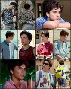 many pictures of young men with different clothes