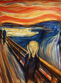 the scream painting is shown in this image