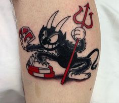 Wizard Tattoo, Twin Tattoos, Mermaid Tattoo Designs, Comic Tattoo, Devil Tattoo, Gaming Tattoo, Different Tattoos, Deal With The Devil, Cartoon Tattoos