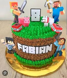 a cake made to look like an image of people playing video games