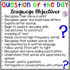 question of the day poster for language