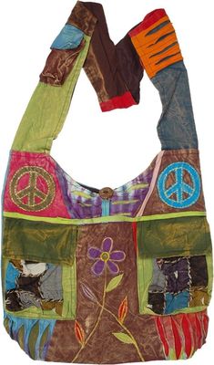 Vintage Hippie Outfits, Hippie Clothes 70s, Diy Hippie Clothes, Hippie Grunge Room, Hippie Tote Bag, Hippie Things, Bags To Make, Hippie Purse