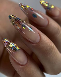 Ongles Beiges, Shiny Nails, Dipped Nails, Chic Nails, Stiletto Nails, Cute Acrylic Nails, Almond Nails, Trendy Nails