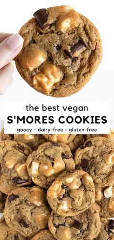 the best vegan s'mores cookies are made with only 3 ingredients