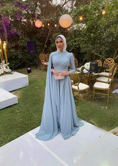 Swareh Dresses Hijab, Hijabi Soiree Outfits, Engagement Modest Dress, Hijabi Dresses For Wedding Guests, Sorie Dresses For Hijab, Prom Hijab Dresses, Hijabi Prom Dress Classy, Prom Dresses Modest Elegant, Dress Engagement Hijab