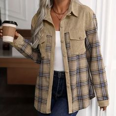 Perfect For Fall! Get Ready For Compliments To Come Your Way With This Cute Shirt. It Goes Great With Jeans! 100 % Polyester Womens Flannel, Womens Flannel Shirt, Cute Shirt, Flannel Shirt, Cute Shirts, Shirt Color, Get Ready, Button Downs, Colorful Shirts