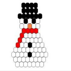 an image of a snowman made out of squares