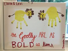 a sign that says, the godly are as bold as lions