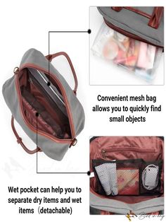 BirdinBag - Durable Canvas Weekender Travel Bag with Shoe Compartment: Versatile, Foldable, Easy to Carry Bag With Shoe Compartment, Canvas Weekender Bag, Weekend Travel Bags, Word Wrap, Diy Supplies, Mesh Bag, Weekender Bag, Travel Bag, Travel Bags