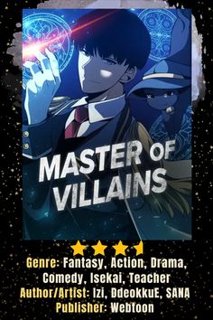 the poster for master of villain's