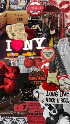 a collage of various images with the words i love ny