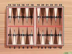 the backgamzer is shown with numbers on it