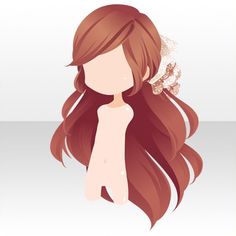 a woman with long red hair and a flower in her hair is looking to the side