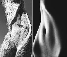 two different images of the same person's breast