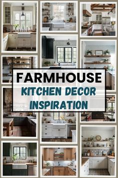 Farmhouse Kitchen Decor Inspiration White Black Farmhouse Kitchen, Modern Farmhouse Kitchen Decor Wall, Farmhouse Remodel Kitchen, Farmhouse Kitchen Ideas Decor, Small Modern Farmhouse Kitchens, Rustic Farmhouse Kitchen Ideas, Decorating A Kitchen, Boho Farmhouse Kitchen