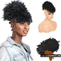 Afro Puff Drawstring Ponytail with Bangs Pineapple Updo Hair for Black Women, Short Kinky Curly Ponytail Extension Bun Black Color Details) To report an issue with this product or seller, click here. Package Dimensions ‏ : ‎ 6.73 x 6.54 x 3.11 inches; 3.84 ounces Manufacturer ‏ : ‎ Pelidon ASIN ‏ : ‎ B0BMF1NWX1 ☘Fashion Style: Short afro puff drawstring ponytails look natural without shining in the sun. So put on it, please; you …    Read More » Extension Bun, Ponytail With Bangs, Hair For Black Women, Short Afro, Curly Ponytail, Drawstring Ponytail, Afro Puff, Ponytail Extension, Hair Updos