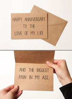 Birthday Presents For Girlfriend, Anniversary Gift Ideas For Him, Happy Birthday Husband, Boyfriend Ideas, Funny Boyfriend, Boyfriend Gift Ideas, Funny Anniversary Cards, Romantic Cards, Anniversary Funny