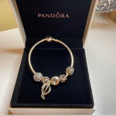 6 Charms Included As Shown In Excellent Condition Brand New With Box. Pandora Bracelet Designs, Pandora Bracelet, Pandora Jewelry, Womens Jewelry Bracelets, Charm Bracelet, Women Jewelry, Women Shopping, Black, Color