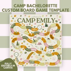 the camp bachelore board game template