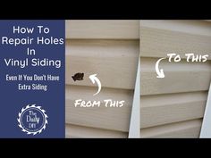 how to repair holes in vinyl siding even if you don't have extra siding