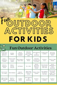 an outdoor activities for kids flyer