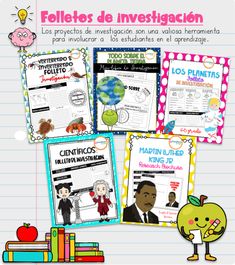 the spanish language poster for students to use in their classroom, including posters and books