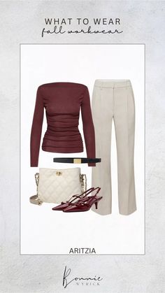 What to wear to the office this fall! Midsize Office Outfit, Outfit Ideas Midsize, Aritzia Style