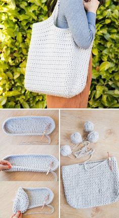 Easy Crochet Bag For Beginners Purse Patterns, Crochet Bag For Yarn, Crochet Hobo Bag Free Pattern Totes, Crochet Large Bag Pattern Free, Crocheted Bags And Totes, Crochet A Bag Free Pattern, Simple Bag Crochet Free Pattern, Crochet Shopper Bag Free Pattern, Easy Bag Crochet Pattern