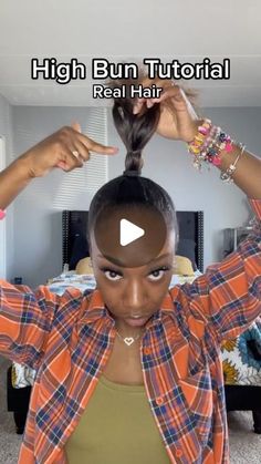 Link to the hair beauty world✨ on Instagram: "Natural high bun tutorial✨ Cr TT itstay.alyssa Follow for more about hair🙌 🌿𝗦𝗽𝗿𝗶𝗻𝗴 𝗦𝗮𝗹𝗲, 𝗨𝗽 𝘁𝗼 $𝟲𝟬 𝗼𝗳𝗳 ❤️𝟒 𝐢𝐧𝐭𝐞𝐫𝐞𝐬𝐭—𝐟𝐫𝐞𝐞 𝐩𝐚𝐲𝐦𝐞𝐧𝐭 𝐰𝐢𝐭𝐡 𝐊𝐥𝐚𝐫𝐧𝐚 @linktohairofficial . . . #linktohair#kinkyhair#kinkystraight#kinkycurly#gluelesswig#4chairstyles#4chair#hdlace#hdlacewig#trendy#wigslay#lacewigs#hairinspo#wigs#wigtutorial#hairstyle#wiginstall#blackgirlmagic#hairtutorial#viralwig#viral#explore#explorepage#tips#bob#trending#fyp#naturalhair#bun#highbun" Natural High Buns For Black Women, Cute Buns Black Women, How To Do High Bun, Bun Hairstyles For Black Women Natural, Donut Bun Hairstyles For Black Women, Natural Buns For Black Hair, Black Women Bun Hairstyles, High Bun Hairstyles Tutorial, Top Knot Bun Black Women