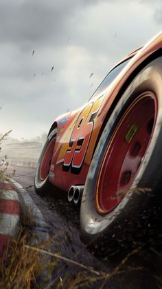 the poster for cars 3 is shown