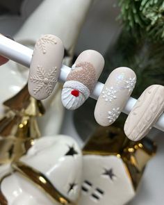 Nail Noel, Xmas Nail Art, December Nails, Subtle Nails, Cute Christmas Nails, Christmas Gel Nails, Sweater Nails, Christmas Nail Art Designs, Inspired By