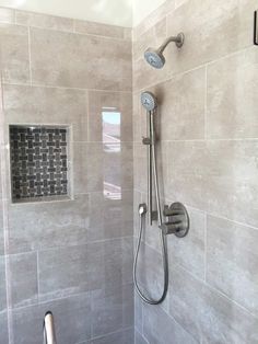 a shower head with thermostaer and faucet