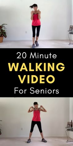 senior walking workout Cardiac Health, Exercise For Fat Loss, Fitness Exercises At Home, Walking Video, Yoga For Flat Belly, Beginner Yoga Workout