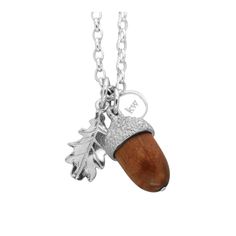 ONE WITH NATURE WHAT IT IS: Necklace with Sterling silver leaf and Rimu wood Acorn WHY IT'S SPECIAL: Inspired by the wonders of the forest, The Acorn & Leaf Pendant celebrates the beauty of nature's beginnings. It's a reminder that even from the tiniest seed, great strength can grow. Featuring a life-size acorn carved from New Zealand grown Rimu wood, complete with roughcast oak leaf, suspended from an oval belcher chain to be worn as an emblem of strength and good luck. GOOD TO KNOW: 925 Sterli Acorn Leaf, The Tiny Seed, One With Nature, Oak Leaf, Karen Walker, Wood Pendant, Leaf Pendant, Life Size, Small Jewelry