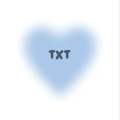 a blue heart with the word txt on it