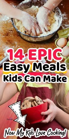 Your kids will love learning these 14 easy meals for kids from Pint-sized Treasures! These are simple, fun meals that kids can make! Kids can cook! It is a life skill that they can learn; they need to be taught. Help them with these simple meals. Eventually, your kids will love cooking! Meals Kids Can Make, Fun Meals, Meals Kids Love, Simple Meals, Easy Meals For Kids, Simple Kitchen, Easy Family Meals, Food Pin, Cooking Skills