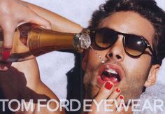 Tom Ford Eyewear | 2022-04-21 Tom Ford Ad, His Green Eyes, Eyewear Campaign, Reference Photos For Artists, Jon Kortajarena, Guy Bourdin, French Vogue, Terry Richardson, Tom Ford Eyewear