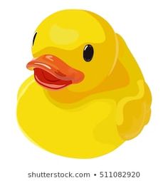 a yellow rubber ducky floating on water with its tongue out and eyes wide open