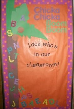 a bulletin board with the words chicko boom on it