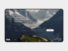 an image of a web page with mountains in the background and people standing on top