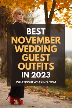 what to wear to a november wedding Fall 2023 Wedding Guest Outfits, What To Wear To November Wedding, Pant Wedding Outfit Guest, Registry Office Wedding Guest Outfit, Outside Winter Wedding Outfit Guest, Women’s Wedding Guest Outfit, Wedding Guest November Outfit, Wedding Guess Fall Outfit, Pants For Wedding Guest Outfits