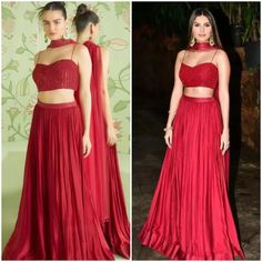 Red Lehenga, Eve Outfit, Designer Dresses Casual, Diva Fashion, Actress Photos, Wedding Looks, Dresses Casual, Backless Dress Formal, Red Formal Dress