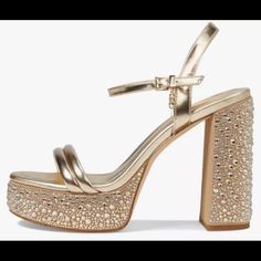 Michael Kors Laci Embellished Metallic Leather Platform Sandal Pale Gold Size 9 Leather Platform Sandals, Michael Kors Shoes, Pale Gold, Metallic Leather, Platform Sandals, Michael Kors, Sandals, Women Shoes, Women Shopping