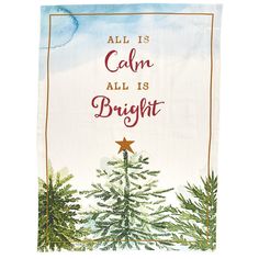 a christmas card with the words,'all is calm and bright '