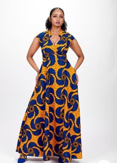 Ankara dress is a type of dress that is made from Ankara fabric, which is a colorful cotton fabric with various patterns and designs. Ankara fabric is also known as African wax print, Dutch wax, or African print1. Ankara dress is popular among African women, especially in Nigeria, Ghana, and other West African countries. Ankara dress can be worn for different occasions, such as weddings, parties, casual outings, and cultural events. Ankara dress can be styled in various ways, such as short dress Cotton Maxi Dress With Vibrant Print, Floral Print Ankara Fabric Dress, Yellow Cotton Dress With Batik Print, Fitted Ankara Fabric Maxi Dress With Short Sleeves, Printed Ankara Maxi Dress, Yellow Batik Print Dresses, Fitted Multicolor Batik Print Maxi Dress, Blue Ankara Fabric Maxi Dress, Fitted Multicolor Maxi Dress With Batik Print